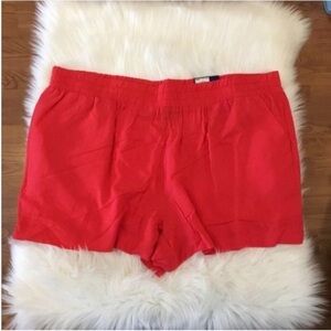 Apt 9 pull on challis shorts Woman’s size XXL red midrise front pockets